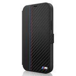 Husa BMW Apple iPhone 12 Mini M Collection PU Carbon Stripe negru Case