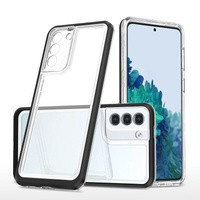 Clear 3in1 husa pentru Samsung Galaxy S21+ 5G (S21 Plus 5G) capac de gel cu ramă neagră