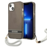 Husa GUESS Apple iPhone  13 Mini Stap translucidă Negru tarecase