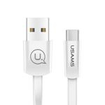 Cablu USAMS USAMS USB-C Flatbed 1,2 m alb