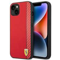 Husa iPhonecase Ferrari 14 Plus 6.7" roșu/roșu Carbon dur