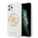 Husa GUESS Apple iPhone  11 Pro Max Max Glitter 4G Circle Logo White Case