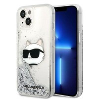 iPhonecase Glitter Karl Lagerfeld KLHCP14MLNCHCS 14 Plus 6.7" argintiu/argintiu Cap de choupette tare Karl Lagerfeld