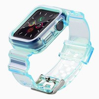Curea Lumină Set de lumină Set de bandă de silicon strap brățară brățară brățară husa pentru ceas 3 42mm / ceas 2 42mm albastru