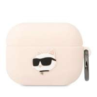 Karl Lagerfeld KLAPRUNCHP AirPods Pro acoperă roz / roz silicon Choupette Head 3D