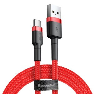 Cablu BASEUS USB-C Cafule 3A 1m roșu