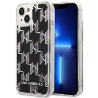 Husa Apple iPhone Liquid Glitter KARL LAGERFELD 14 Plus Monogram Black Hardcase