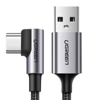 Cablu USB la USB-C înclinat UGREEN US284, 3A , 3m (negru)