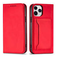 Magnet Card Case husa la iPhone 12 card portofel capacul de card de acoperire card titular roșu