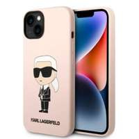 iPhonecase Karl Lagerfeld KLHMP14MSNIKBCP 14 Plus 6.7" roz/roz tare Silicon Ikonik MagSafe