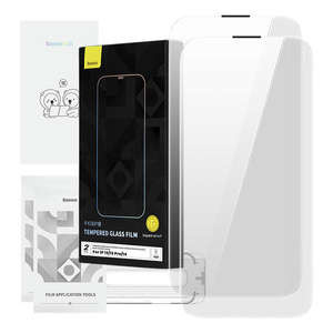 Folie sticla Baseus Corning pentru iPhone 13/13Pro/14 cu filtru de praf
