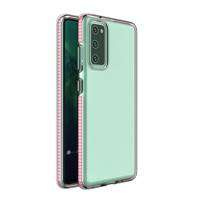 Spring Case husă din gel husa cu ramă colorată pentru Samsung Galaxy A72 4G roz deschis