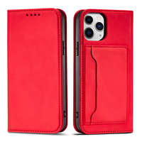 Magnet Card Case husa  la iPhone 12 Pro Max card portofel carte de caz card titularul roșu