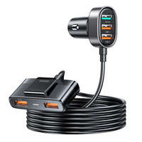 incarcator Joyroom de mare viteză cu cablu de extensie 45W 5xUSB-A negru (JR-CL03 Pro)