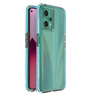 Case husanou Primăvară Realme 9 Pro siliko cover cu ramă albastru deschis