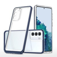 Husa Husanou Clear 3in1 pentru Samsung Galaxy S23+ Siliko Cover cu cadru albastru Case