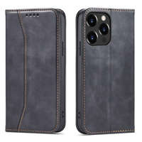Magnet Fancy Case husa la iPhone 13 Pro card portofel carte de caz carte de titular negru