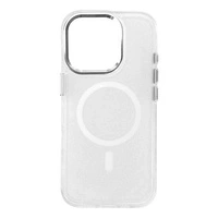 Glitter Case MagSafe pentru iPhone 16 Pro Max - albă cu sclipici