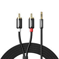 cablu Ugreen cablu audio 3,5 mm mini jack - 2RCA 1,5 m negru (AV116)