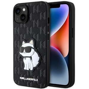 Husa iPhone Karl Lagerfeld KLHCP14MSAKHPCK 14 Plus 6.7" negru/negru Saffiano Monogram Choupette Case