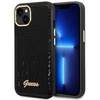 Husa Apple iPhone GUESS 14 Plus Croco Collection Black Hardcase
