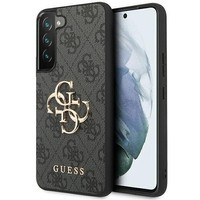 Husacase Guess GUHCS23S4GMGGR S23 S911 gri/grișu tare 4G Big Metal Logo Case