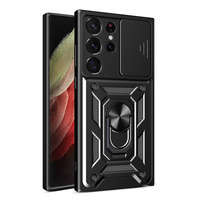 Husa Armor Husa Case Hybrid Camshield pentru Samsung Galaxy S23 Ultra Armoured Camera Cover negru Case