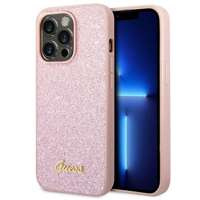 Husa Apple iPhone Glitter GUESS 14 Pro Pro Max Script Pink Hardcase