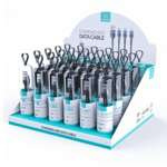 Cablu Braided USAMS MicroUSB USB-C Apple Lightning 30pcs Set U55 Aluminiu U55 2A Fast Charging 1m Verde