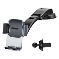 Baseus 2in1 gravity car phone mount holder for air vent and dashboard black (SUYK000001)