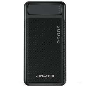 AWEI PowerBank P6K 20000mAh negru/negru 2xUSB/PD/Micro-USB