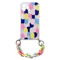 Lanț de culoare Case gel elastic husa cu lanț cu lanț pandantiv pentru Samsung Galaxy S20 FE 5G multicolor (1)