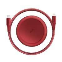 Cablu UNIQ UNIQ MFI Halo Halo USB-C-Lightning 18W Nylon Coil 1.2m Red
