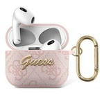 Husă Guess GUA34GSMP AirPods 3 roz/roz 4G Script Metal Collection