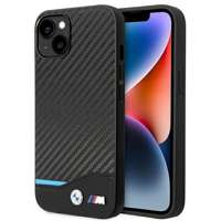 Husa iPhone BMW BMHCP14M22NBCK 14 Plus 6.7" negru/negru Piele carbon 14 Plus 6.7" negru/negru