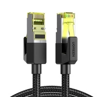 Cablu UGREEN NW150 cablu de rețea împletit, Ethernet RJ45, Cat.7, F/FTP, 1m (negru)