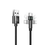Cablu împletitură USAMS USB-C U60 Rotary 2A 1m negru