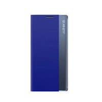 Noua husa Sleep Case pentru Samsung Galaxy S25, husa cu clapa si suport - albastra