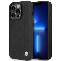Husa iPhone BMW BMHCP14L22RQDK 14 Pro 6.1" negru/negru din piele matlasată BMW BMHCP14L22RQDK