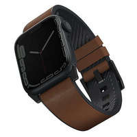 UNIQ strap Straden Apple Watch Seria 4/5/6/7/SE 42/44/45mm. Curea hibridă din piele maro/maro