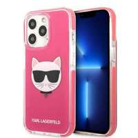 Husa Apple iPhone KARL LAGERFELD 13 Pro Max Max Choupette Head Fuchsia Pink Hardcase