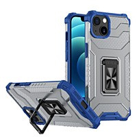 Inel de cristal Case hibrid blindat husa acoperire + magnetic suport iPhone 12 albastru