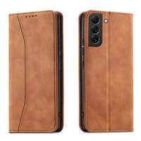 Mag Case husa net Fancy Fancy Samsung Galaxy S23+ flip cover portofel stand maro