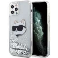 Husa iPhonecase Glitter Karl Lagerfeld KLHCP12MLNCHCS 12/ 12 Pro 6.1" argintiu/argintiu Cap de choupette tare Karl Lagerfeld Case