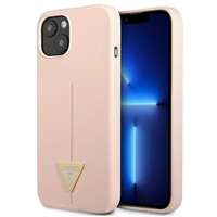 Husa GUESS Apple iPhone 13 Triunghiul de silicon roz durcase