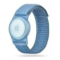 Strap Tech-protect Nylon pentru copii Apple Airtag Blue