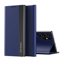 Husă Sleep Case Pro pentru Samsung Galaxy S25 Ultra cu clapă și suport - albastru