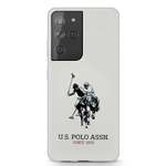 Husa US POLO Samsung Galaxy S21 Ultra Silicone Logo USHCS21LSLHRWH Alb Case
