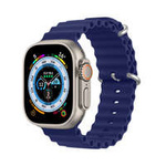 Strap strap Dux Ducis curea de ceas 8 / 7 / 6 / 6 / 5 / 4 / 3 / 2 / SE (41 / 40 / 38mm) brățară cu bandă de silicon albastru marin (OceanWave Version)