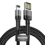 Cablu BASEUS Lightning USB reversibil Cafule 1.5A 2m gri/negru
